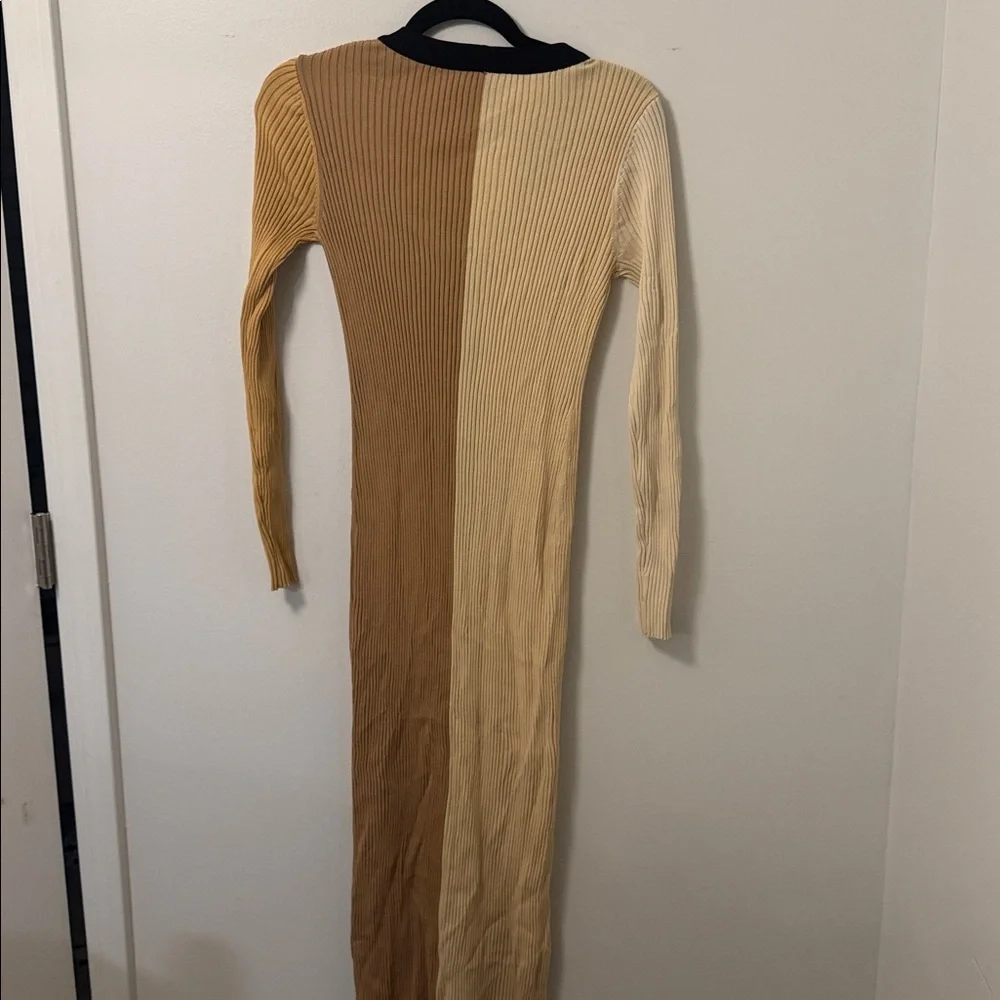 STAUD Shoko Midi Dress In Beige Medium - Picture 6 of 6